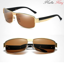 MariaKing HD.CRAFTER polarizált férfi napszemüveg, arany-fekete napszemüveg