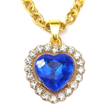 MariaKing Kék kristály szív medál lánccal nyaklánc