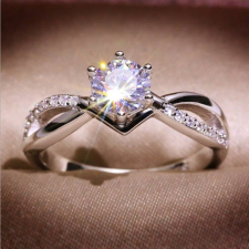 MariaKing Romantikus kövekkel kirakott gyűrű 7 gyűrű