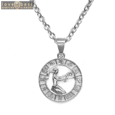 MariaKing Szűz-Horoszkóp medál lánccal, ezüst színű nyaklánc