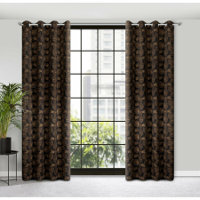 Marigold sötétítő függöny tavirózsa levél mintával Fekete 140x250 cm lakástextília