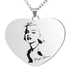 MARILYN Monroe medál lánccal, választható több formában és színben nyaklánc