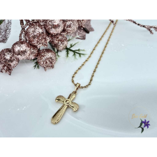  Marius antiallergén kereszt medálos sodrott nyaklánc 18K nyaklánc