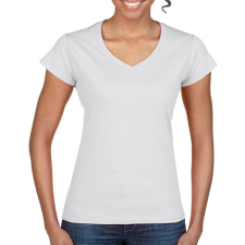 marka-logok-kicsi/gildan.jpg Női póló Csapott ujjú Gildan Ladies Softstyle V-Neck T-Shirt - 2XL, Fehér női póló