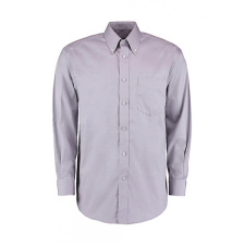 marka-logok-kicsi/kustom-kit.jpg Férfi hosszú ujjú Ing Kustom Kit Classic Fit Premium Oxford Shirt M, Ezüstszürke férfi ing