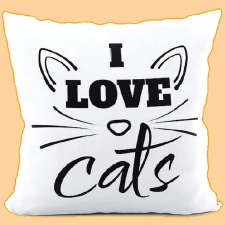 MarkizetaHome I LOVE CATS, cicás díszpárnahuzat lakástextília