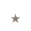 Markslöjd BODANE Pendant Deco Star 40 cm Grey LED 15x0,06W metal/rattan 4,5V baterie