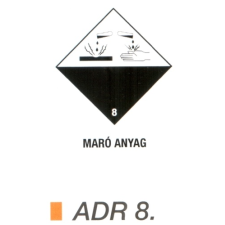 Maró anyag ADR 8 információs címke