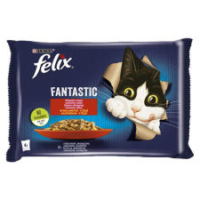 Mars-Nestlé Állateledel alutasakos FELIX Fantastic macskáknak nyúl-bárány válogatás aszpikban 4x85g macskaeledel