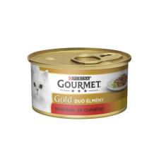Mars-Nestlé Gourmet Gold Duó (marha,csirke falatok szószban) nedvestáp - macskák részére (85g) macskaeledel