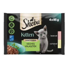 Mars-Nestlé Sheba Kitten Selectie Mix - alutasakos mártásban (lazac,csirke) kölyökmacskák részére (4x85g) macskaeledel