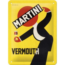  Martini Vermouth Waiter Yellow - Fémtábla dekoráció