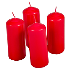  Mártott henger gyertya 40x100 mm piros 4db/csom (db ár) gyertya