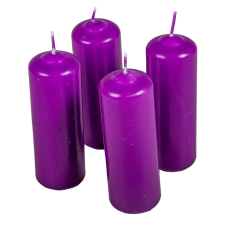 Mártott henger gyertya 40x120 mm lila 4db/csom (db ár) gyertya
