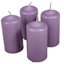  Mártott henger gyertya 50x100 mm halvány lila 4db/csom (db ár) gyertya