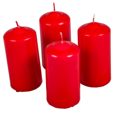  Mártott henger gyertya 50x100 mm piros 4db/csom (db ár) gyertya