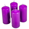  Mártott henger gyertya 50x120 mm lila 4db/csom (db ár)