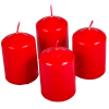  Mártott henger gyertya 50x75 mm piros 4db/csom (db ár)