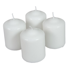  Mártott henger gyertya 60x80mm fehér 4db/csom (db ár) gyertya
