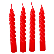  Mártott kis csavart gyertya piros 150mm (db ár) 30db/csom gyertya