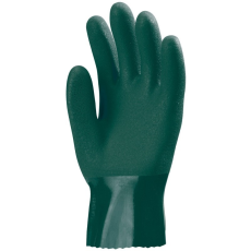  MÁRTOTT POLIMER KESZTYŰ, ZÖLD, VEGYSZERÁLLÓ, 27CM (8)