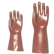  MÁRTOTT PVC KESZTYŰ, BORDÓ, SAV/LÚG/OLAJÁLLÓ, 40CM (10) védőkesztyű