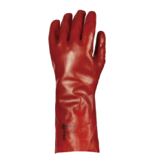  MÁRTOTT PVC KESZTYŰ, PIROS, 36CM HOSSZÚ_10 védőkesztyű