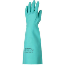 MÁRTOTT ZÖLD NITRIL KESZTYŰ, VEGYSZERÁLLÓ, 45CM/0,56MM_10 gyógyászati segédeszköz