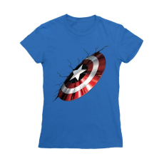 Marvel Amerika Kapitány női rövid ujjú póló - Shield Demage