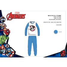 Marvel Bosszúállók gyerek jersey pizsama - pamut pizsama - középkék - 104 gyerek hálóing, pizsama