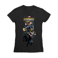 Marvel Bosszúállók női rövid ujjú póló - Infinity War Stripe