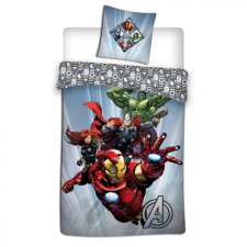 Marvel Boszúállók Sky High ágyneműhuzat 140×200 cm, 63×63 cm microfibre babaágynemű, babapléd