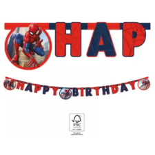 Marvel Pókember Crime Fighter Happy Birthday felirat FSC 2 MÉTER Nr3 party kellék