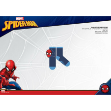 Marvel Pókember csúszásgátlós teliplüss bokazokni gyerekeknek - sötétkék-világoskék-piros - 31-34 gyerek zokni