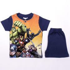 Marvel Rövid ujjú pamut gyerek pizsama - Bosszúállók - sötétkék - 116 gyerek hálóing, pizsama
