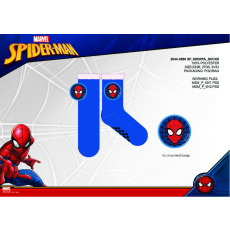 Marvel Spiderman csúszásgátlós meleg téli zokni gyerekeknek - sherpa zokni - sötétkék - 23-26