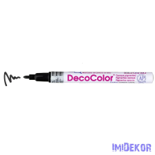  Marvy DecoColor lakkfilc vékony 200S - Fekete dekorációs kellék