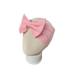  Masnis fejpánt, egyszínű, világos-pink babasapka, sál