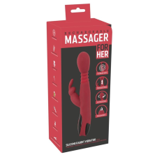  Massager - akkus, lökő-forgó, melegítős G-pont vibrátor (piros) vibrátorok