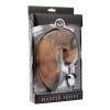 Master Master Series Fox XL - fém anál dildó rókafarokkal (ezüst-vörös)