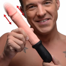 Master Series Dildo nyél automata súlyzóval, 17 x 4 cm műpénisz, dildó