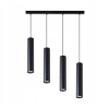 MasterLED Lampa Sufitowa Oprawa Wisząca 4x GU10 Czarna Matowa Keon Masterled