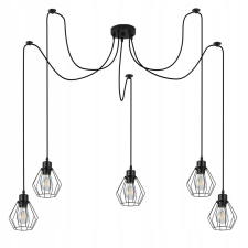 MasterLED Lampa Sufitowa Oprawa Wisząca 5x E27 Czarna Otto Masterled világítás