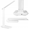 MasterLED Lampka Biurkowa Stołowa Regulowana LED 5W 400lm 3000-4000-6500K CCT Akumulatorowa Szkolna Nocna Ściemnialna Włącznik On/Off Biała Kivo Masterled