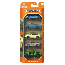 Matchbox 5 DARABOS FÉM MBX KÉK AUTÓPÁLYA II MÉRETARÁNY 1:64 autópálya és játékautó