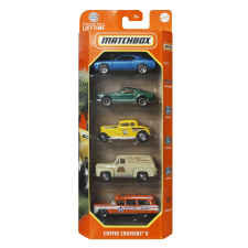 Matchbox 5 DARABOS FÉMAUTÓ KÉSZLET KÁVÉS CIRKÁLÓK V MÉRETARÁNY 1:64 autópálya és játékautó