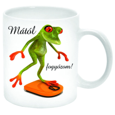 Mától fogyózom békás Bögre (feliratozható) bögrék, csészék