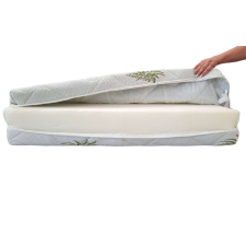 Matrachuzat 90x200x14, Aloe Vera, steppelt, mosható, levehető, 4 oldalon cipzárral lakástextília
