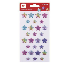 Matrica, domború, APLI Kids "Stickers", tündöklő csillagok matrica