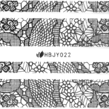 Matrica HBJY - 022 - fekete körömdíszítő